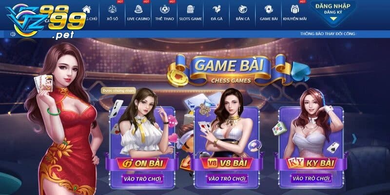 Game bài đổi thưởng siêu ngầu tại VZ99 